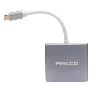 3 EN 1 ADAPTADOR USB TIPO C A HDMI + USB3.0 PHILCO
