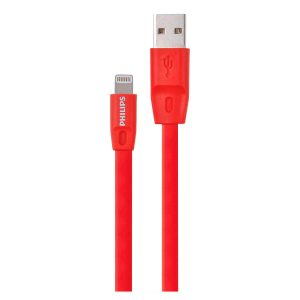 CABLE PARA IPHONE PLANO ROJO PHILIPS